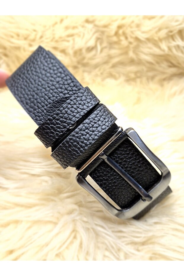 حزام جلد أسود - 2