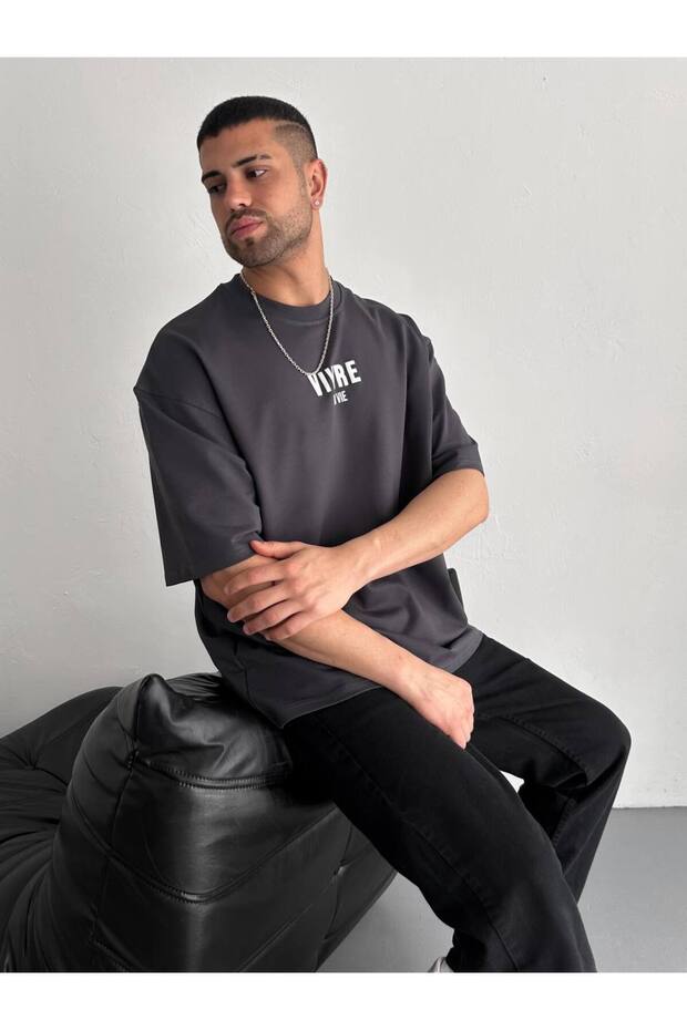 La Vie Unisex Baskılı Oversize Tshirt - 3