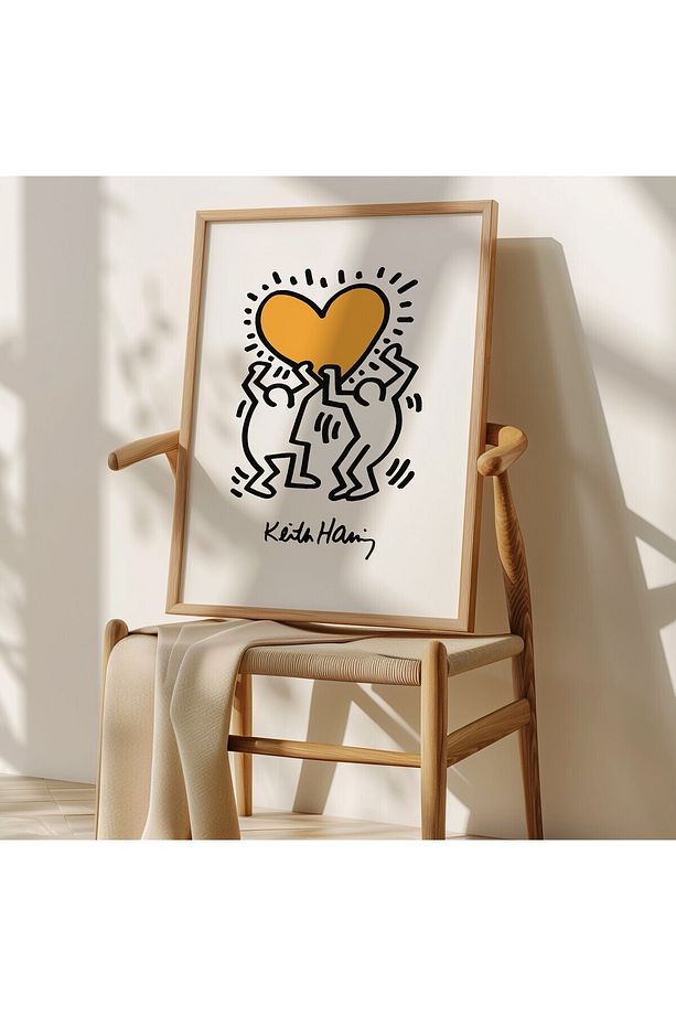 3'lü Keith Haring Tablo seti, Duvar Dekoru, Genç ve Çocuk Odası Dekoru, Çerçevesiz Poster - 5
