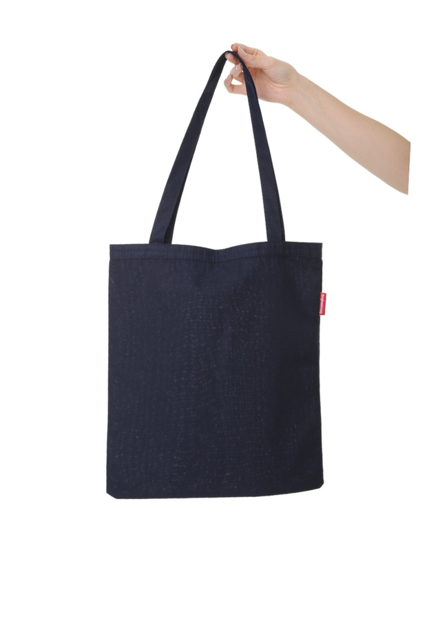 Baskısız Lacivert Bez Çanta - 6