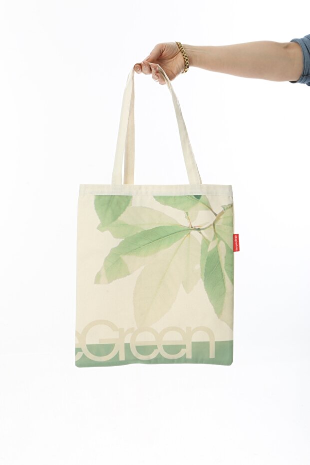 Save Green Baskılı Bez Çanta - 3