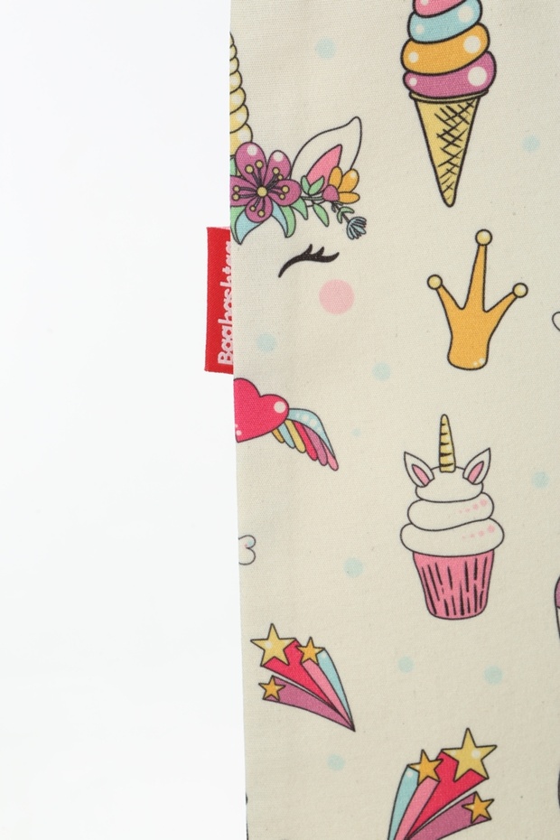 Sevimli Boynuzlu At Baskılı Bez Çanta - 4