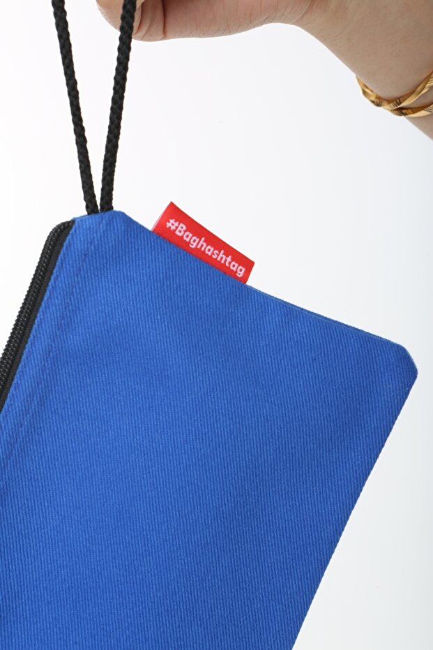 Mavi Clutch Bez Çanta - 3