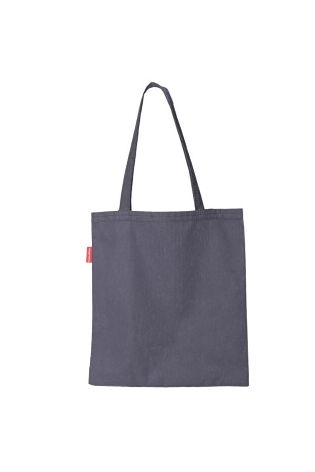 Baskısız Gri Bez Çanta - 5