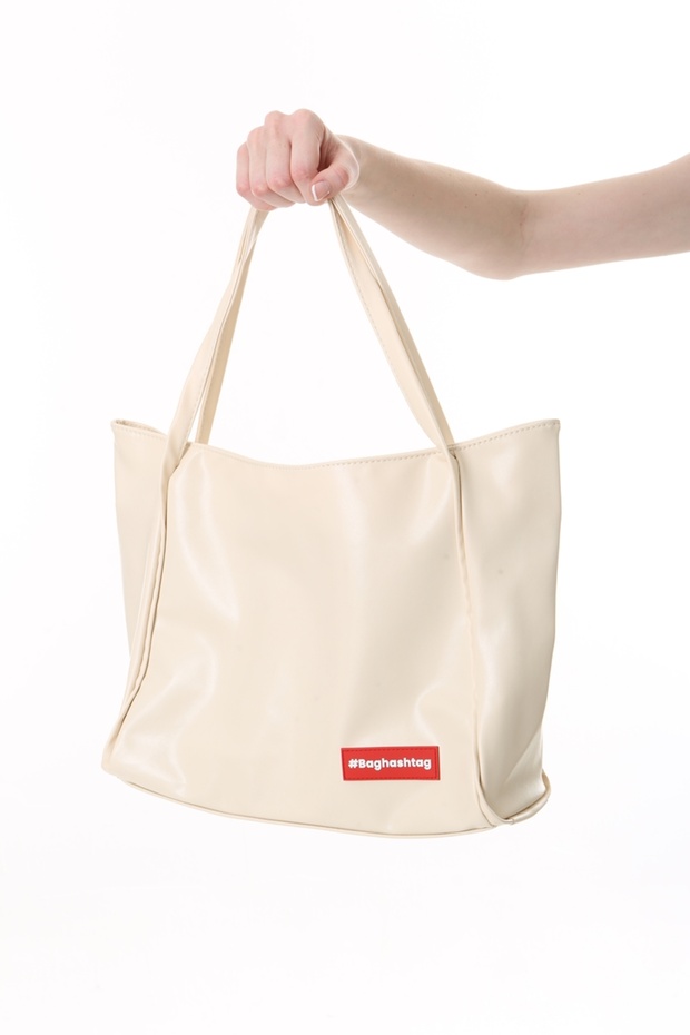 Krem Soft Deri Fermuarlı Çanta - 4