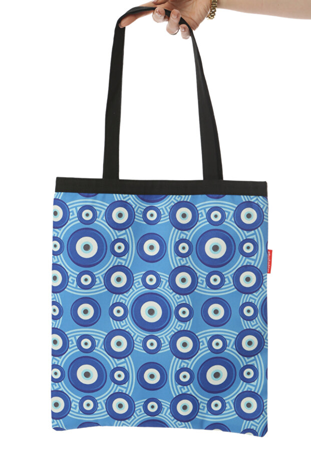 Nazar Baskılı Bez Çanta - 5