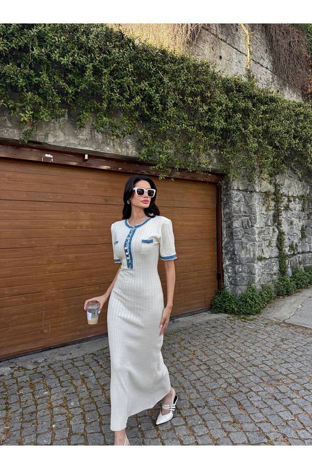 Yeni sezon triko, kot elbise .Fadva model - 4