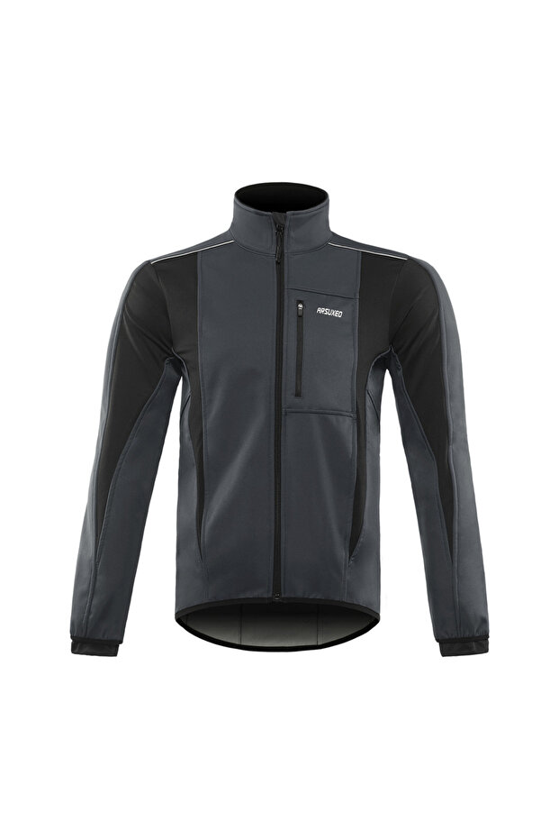 XL Grey Winter Warm UP Cycling Jacket Breathable Bike Outerwear Windproof Waterproof Cycling Jacket