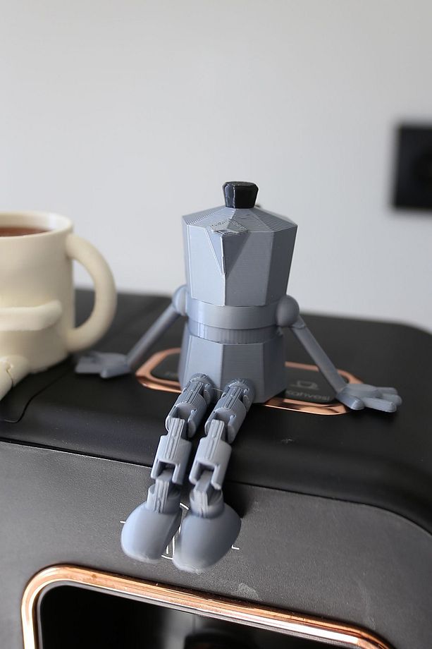 6'lı Ayaklı Kahve Seti - Moka Pot - Kahve Tanesi - Çaydanlık - Cezve - Kahve Bardağı - Bardak - 5