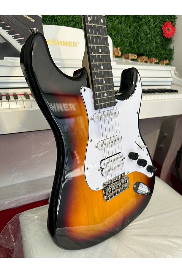 Stratocaster Drive ,delay,reverb Efecktli Üst Seviye Elektro Gitar Soft Case Kılıf - 1