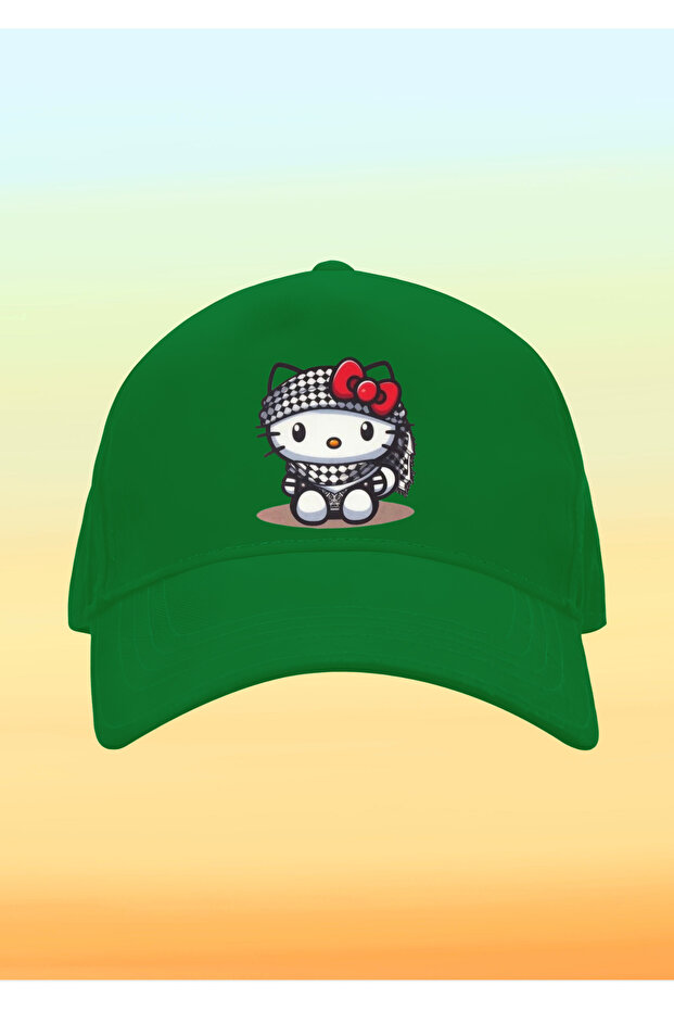 قبعة أطفال مطبوعة من HelloKitty مع كوفي