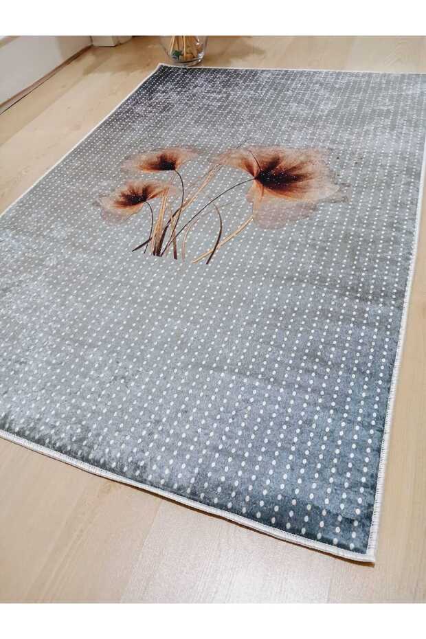 Çiçekler, 80x120cm Kaymaz, Dökülmez, Pamuk Dokuma Taban Banyo Halısı, Banyo Paspası - 2