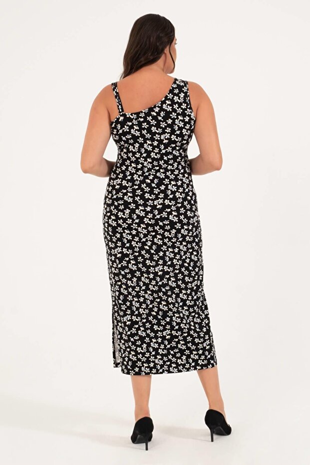 Tek Omuz Askılı Elbise - 6