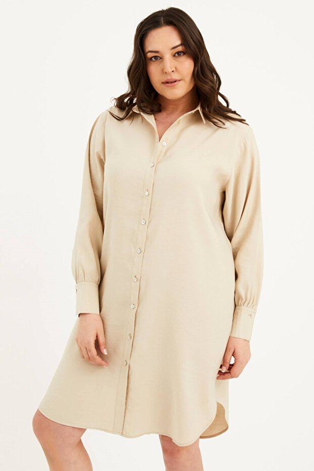 Rochie cămașă cu mânecă lungă - 2