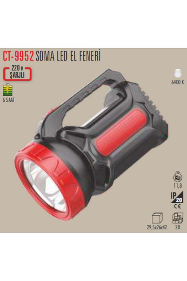 Ct-9952 Soma Şarjlı Avcı Projektörü - 1