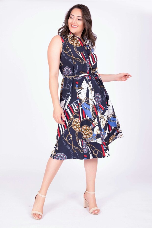 Kolsuz Gömlek Elbise - 2