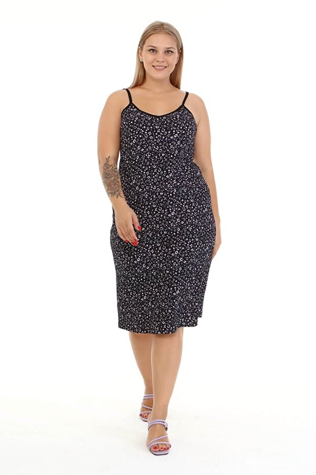 Askılı Örme Elbise - 1