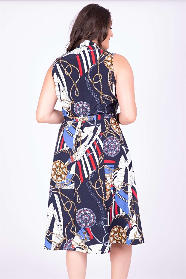 Kolsuz Gömlek Elbise - 3