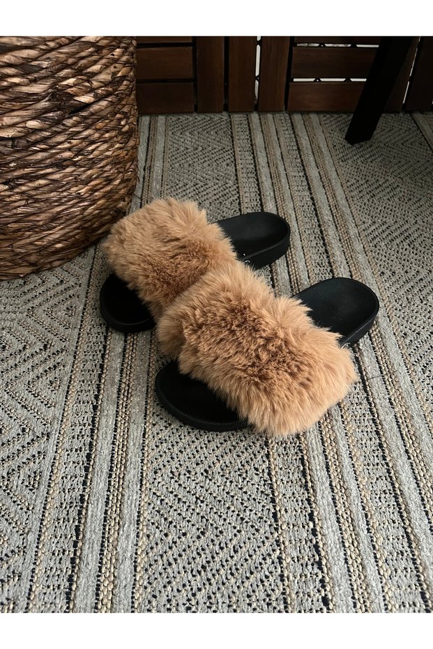 Furry Women's Slippers Anatomical Sole Outdoor Indoor Dowry Guest Slippers
