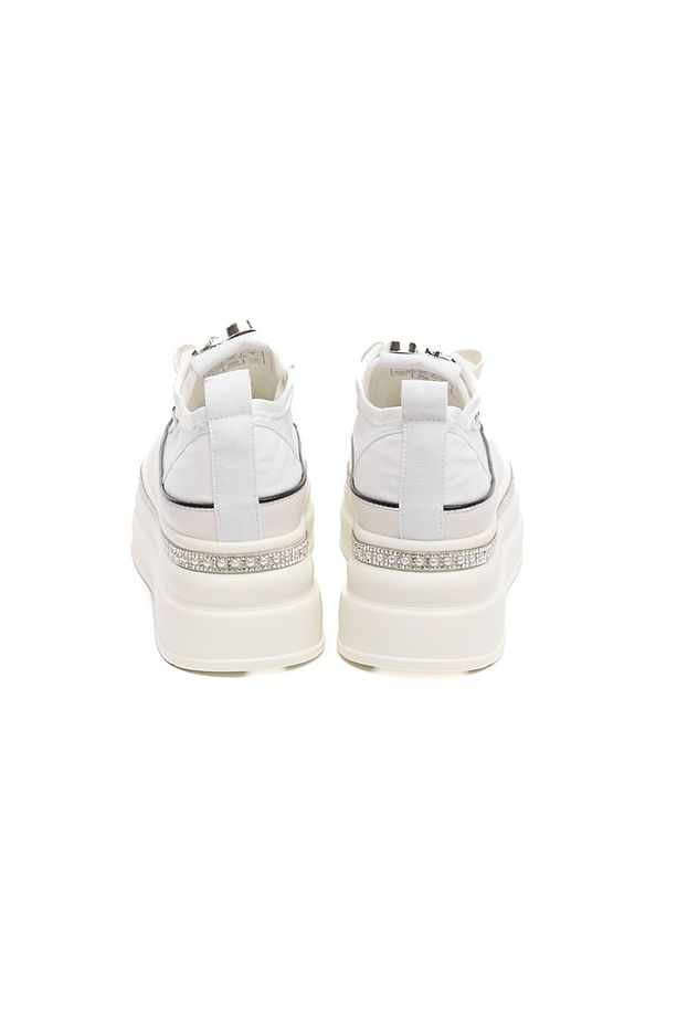 Yüksek Taban Bağcıklı Fileli Günlük Kadın Sneaker - 4