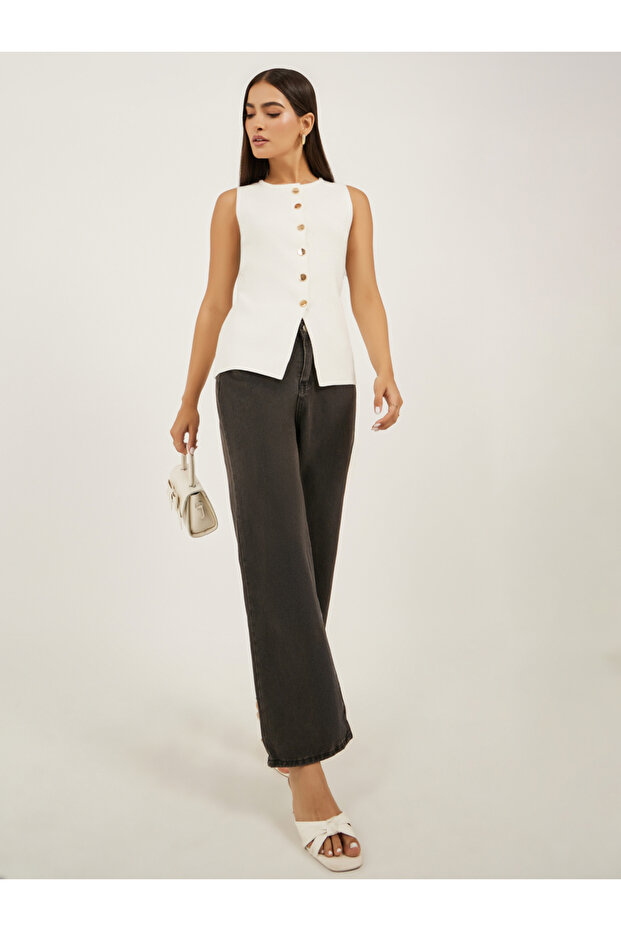 Mid Rise Light Wash Straight Leg Jeans
