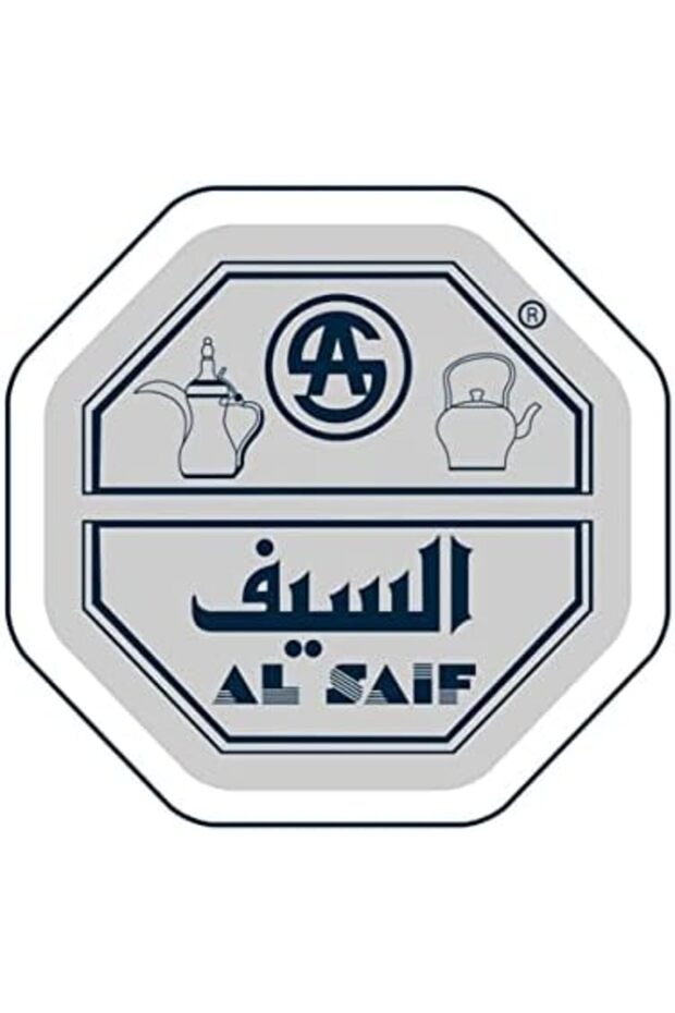 Dallah from Saif, 40 oz., ideal for preparing and serving Arabic coffee, chrome color. - 3