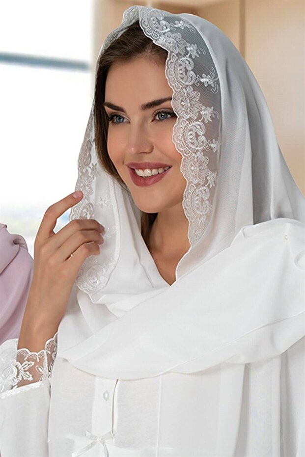 شال دانتيل شيفون للحوامل من إكرو للنساء