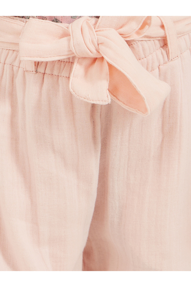 بنطال كولوت سادة بحزام - 3