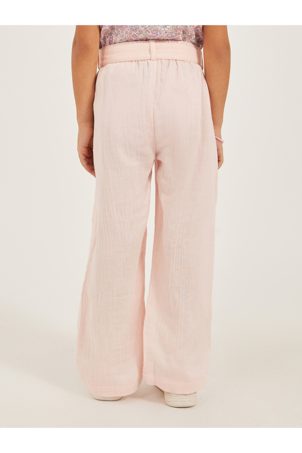 بنطال كولوت سادة بحزام - 4