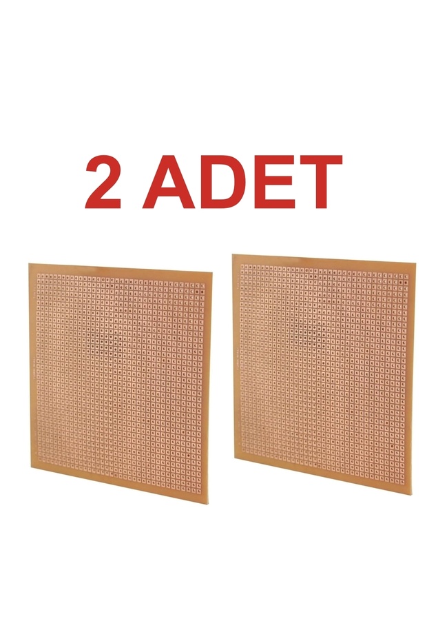 2 Adet 10x10 Cm Delikli Tek Yüzlü Bakır Plaket Pcb Plaket - 1