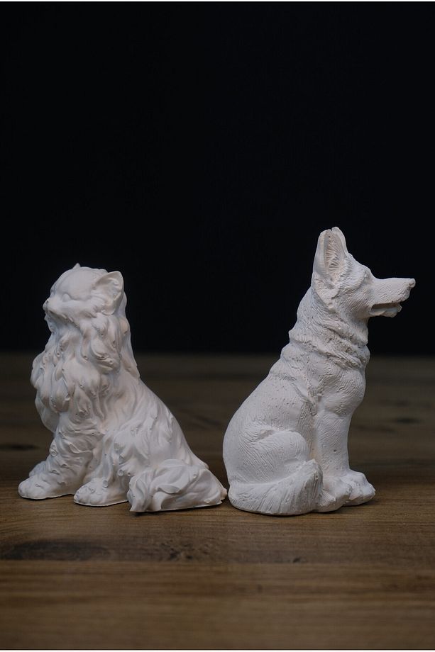 Kedi ve Köpek Biblo / Kedi ve Köpek Heykeli - 5