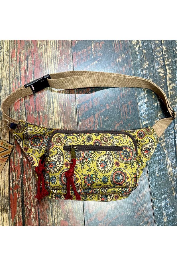 Ethnic Authentic Bohemian Daily Travel Waist Bag Multi-Pocket Water Resistant