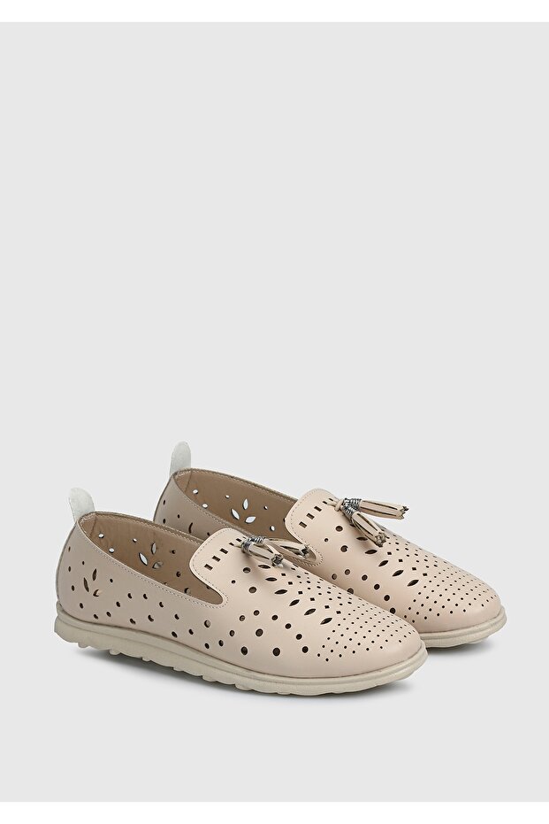 Дамски обувки - Екрю - 2