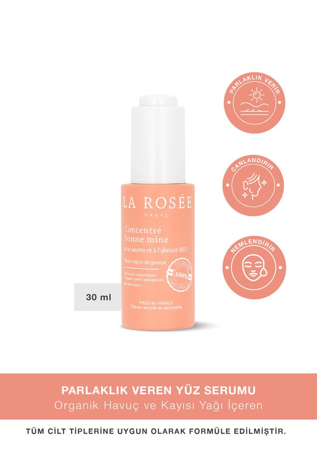 Glowing Face Serum Containing Organic Carrot and Apricot Extract 30 ml
