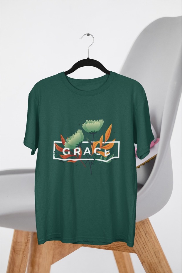 Girl/Woman Grace Transfer Printed Round Neck Short Sleeve Tee
