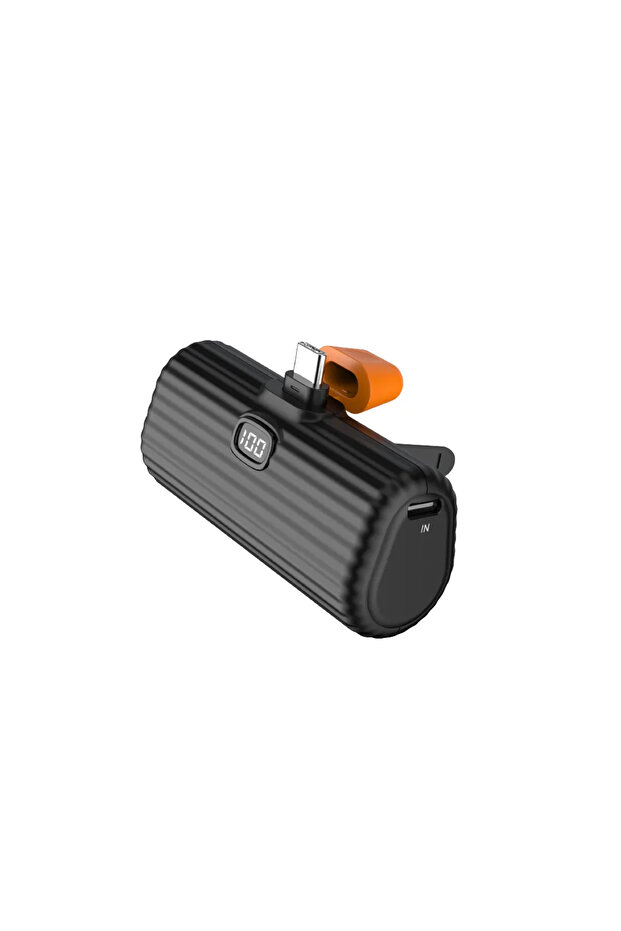 Pocket Power Bank Type C Output 5000Mah - Black