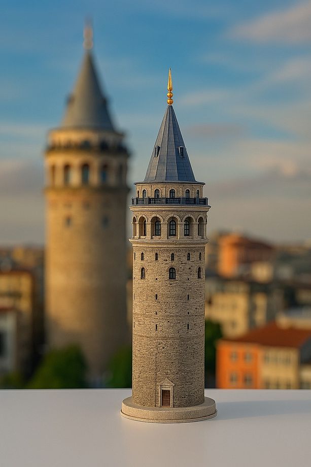 Galata Kulesi 3 Boyutlu Eğitici Puzzle 3d Kağıt Puzzle Yapboz 15 Parça - 1