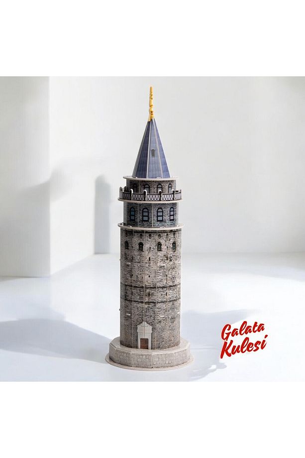 Galata Kulesi 3 Boyutlu Eğitici Puzzle 3d Kağıt Puzzle Yapboz 15 Parça - 3