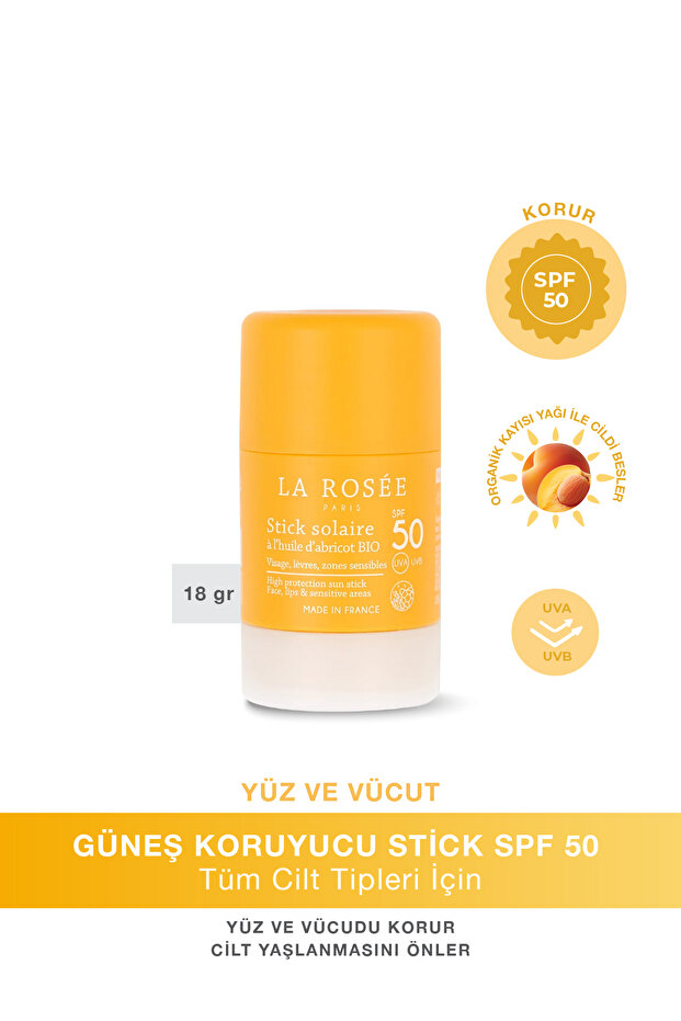 High Protection Sun Protective Stick Spf 50 with Organic Apricot Oil 18 g