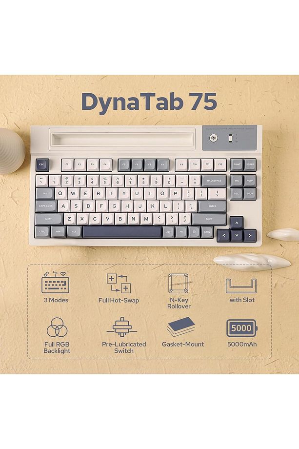 EPOMAKER DynaTab75 Tablet Yuvalı Kablosuz Oyun Klavyesi 2.4G/USB-C/Bluetooth - 2