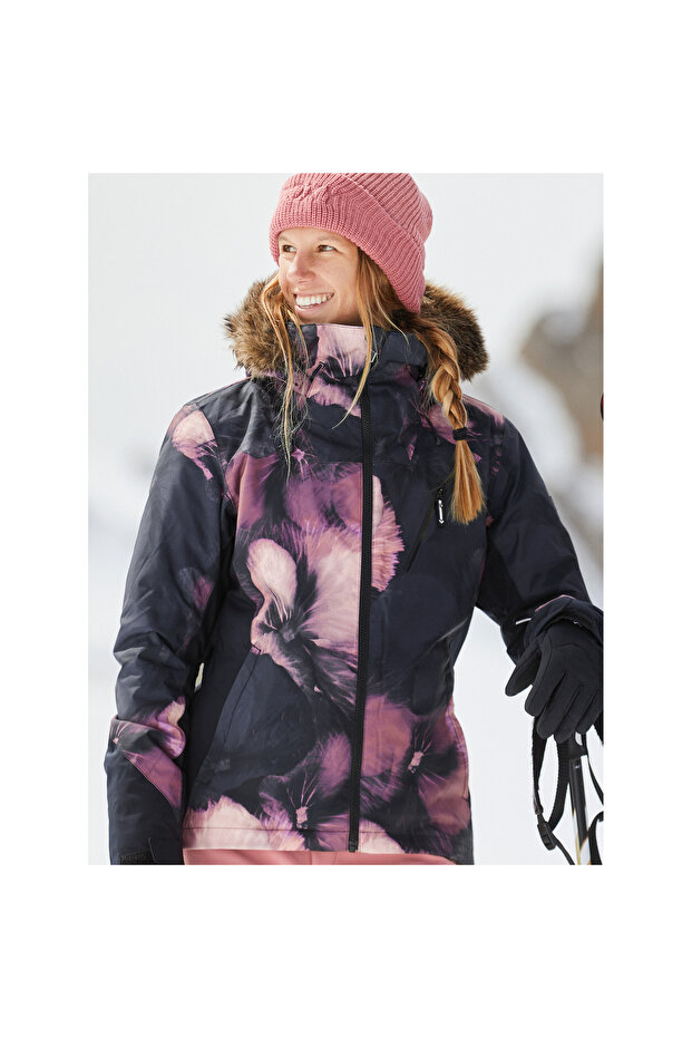 Jet Ski Premium Kadın Siyah Snowboard Ceketi KADIN SNOWBOARD CEKETİ ERJTJ03419 - 2