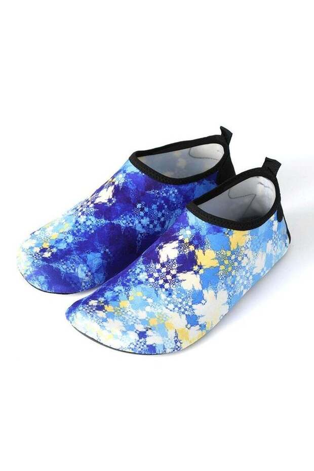 Kids Quick-Drying Swimming Shoes, Rubber Sole Non-Slip Lightweight for Pool Blue