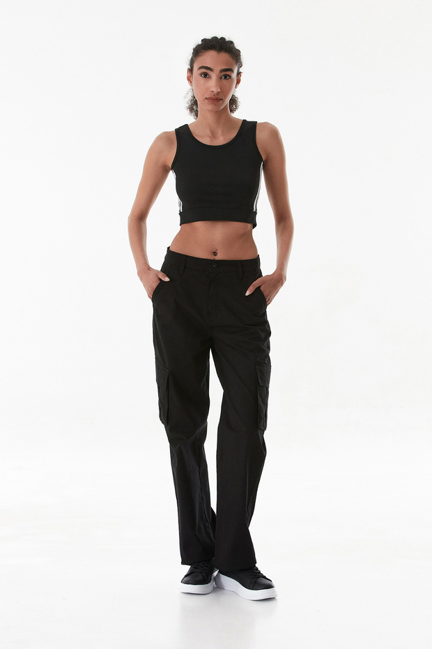 بوستير بياقة رسن مع شريط على الجانب - 6