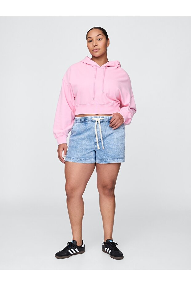 Kadın Mavi Denim Şort - 5