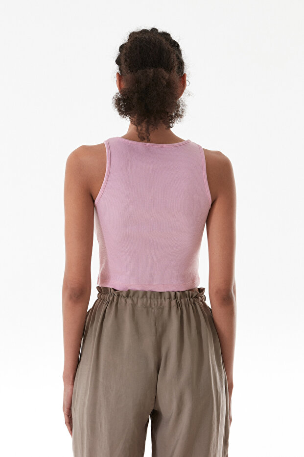 Basic Ribbed Halter Neck Modal Body - 4