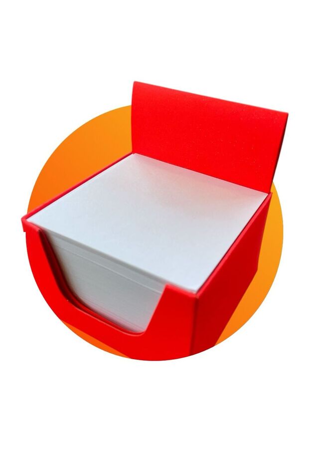 8 X 8 Cm Turuncu Küp Not Kağıdı / Bloknot * Florasan Turuncu Renk - 3