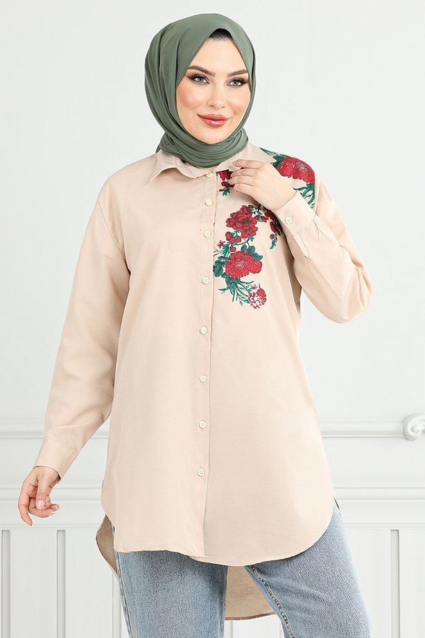 Çiçek Baskılı Tunik 405EVO1065-M Vizyon - 4
