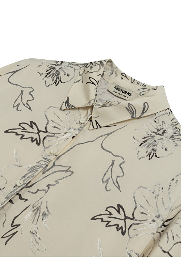 Dökümlü Desenli Gömlek - 6