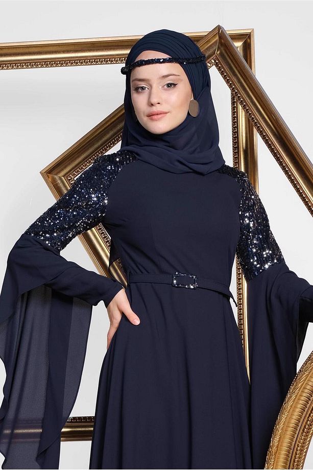 KOLLARI SALAŞ ABİYE ELBİSE 4217 - 1