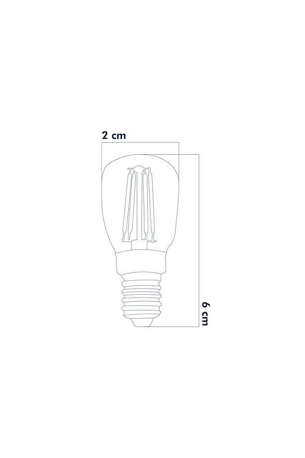 Led Rustik Ampul E14 C7 Ampul 2W 2700K Gün Işığı ERD-69 - 2